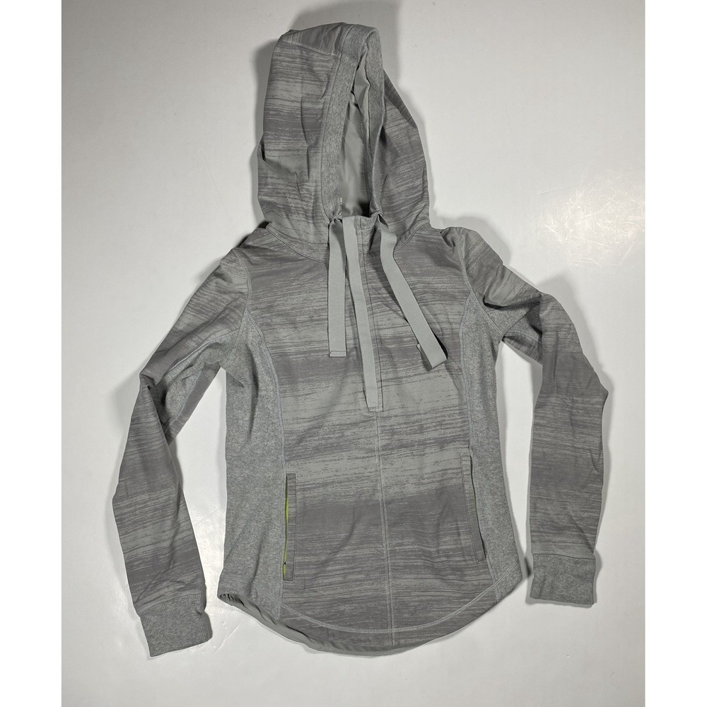 Lululemon Post Sweat Hoodie Pullover Womens 8 Gray 1/4 Zip Activewear Jacket